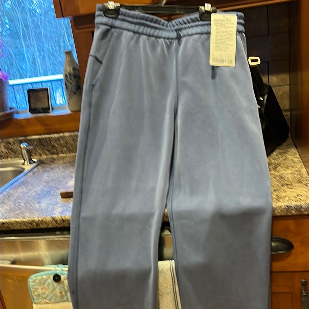 Blue Sweatpants with Elastic Waistband and Soft Fabricsoftstream